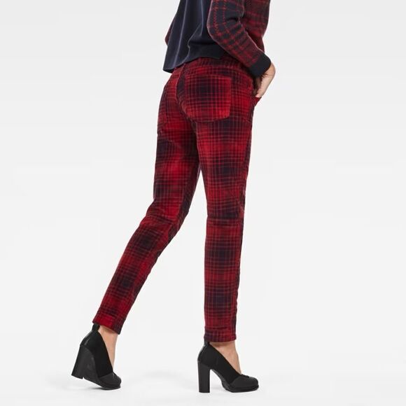 G-Star Raw 5622 MID BOYFRIEND TAPERED Lumberjack Check Pant Size 27X30 - Picture 2 of 10